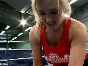 Tanya Tate with warm babe fighting in the ring