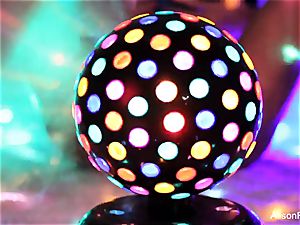 Alison Tyler's super sexy disco ball solo tease